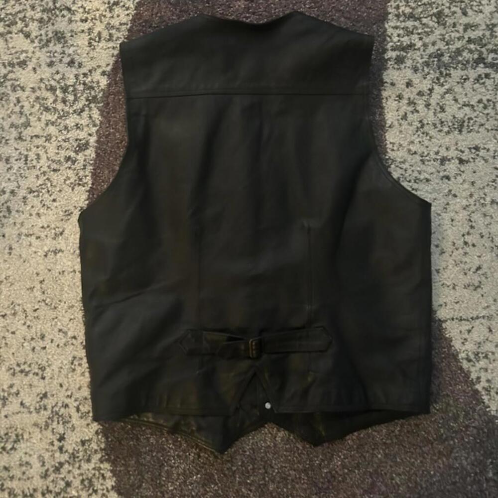 Wrangler Premium Leather Vest - Men's L - Picture 4 of 6